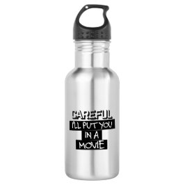 Cuidadoso, eu p-lo-ei em uma garrafa de água do