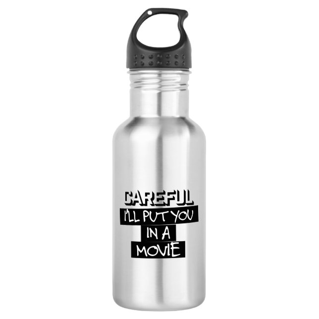 Cuidadoso, eu p-lo-ei em uma garrafa de água do (Frente)