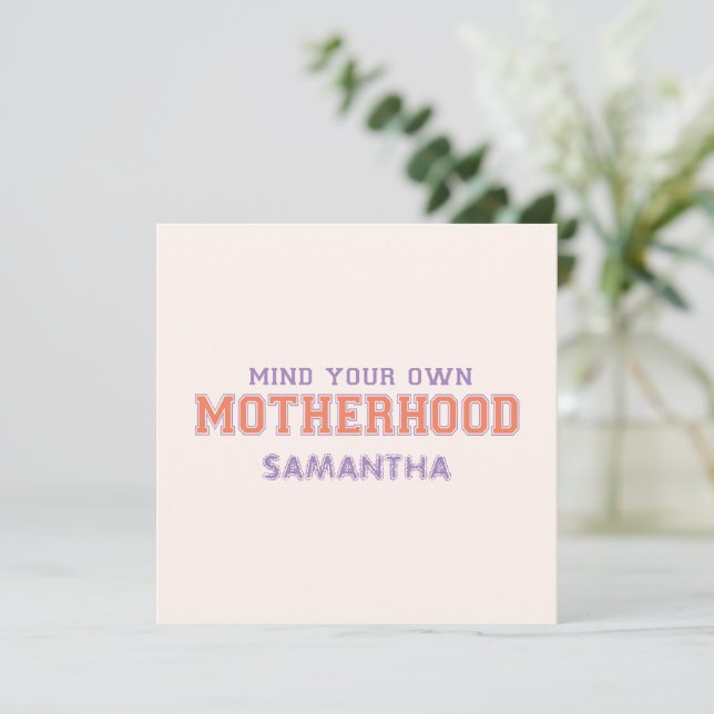 Cuide da sua própria maternidade (Em pé/Frente)