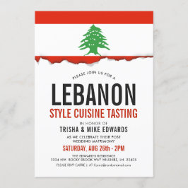 Cuisina libanesa | Convite Branco de Sinalizador d