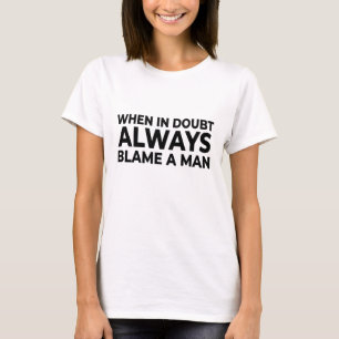 Culpa sempre uma camiseta masculina - Tee sarcásti