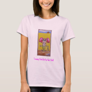 Cultivando o t-shirt longo da Capa da menina do