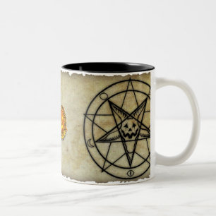 Culto da grande caneca do Pentagram da abóbora