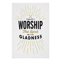 Culto o Senhor com a Gladness Art Impressão