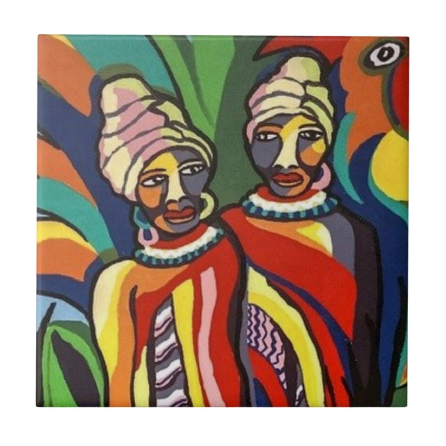Cultura Africana russa de Azulejo cerâmico (Frente)