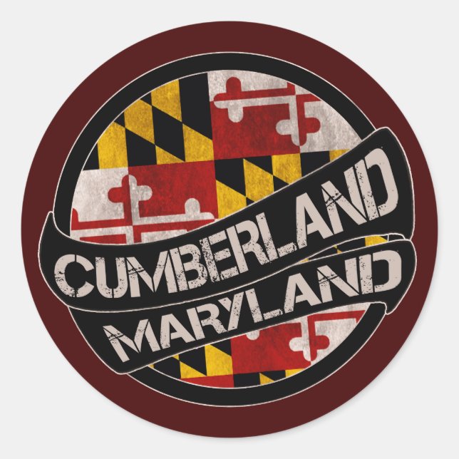 Cumberland Maryland com autocolantes de granja (Frente)