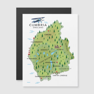 Cumbria England Map poster de viagens.