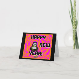 Cumprimentos de Ano Novo dos Greys Pequeno Cartão 