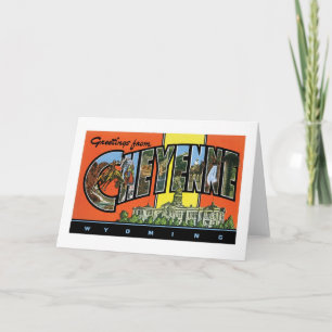 Cumprimentos de Cheyenne, Wyoming! Cartão do