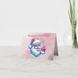 Cumprimentos de Fim de Ano Cartão de Férias Dobrad