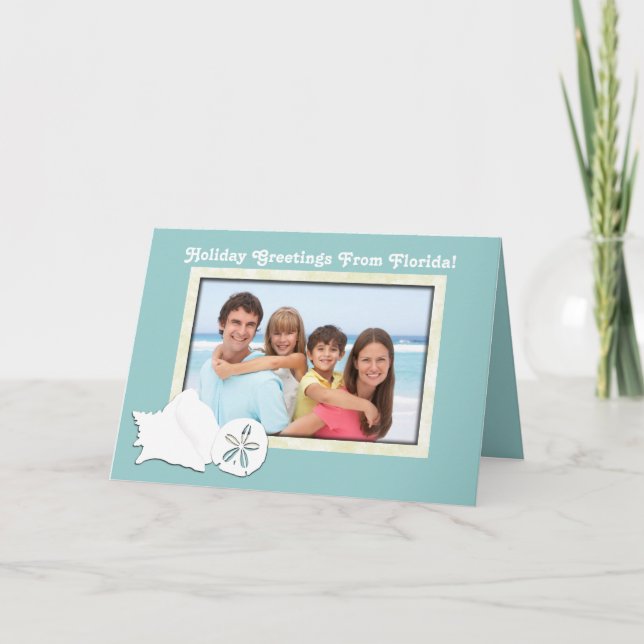 Cumprimentos do cartão de Natal da foto de Florida (Frente)