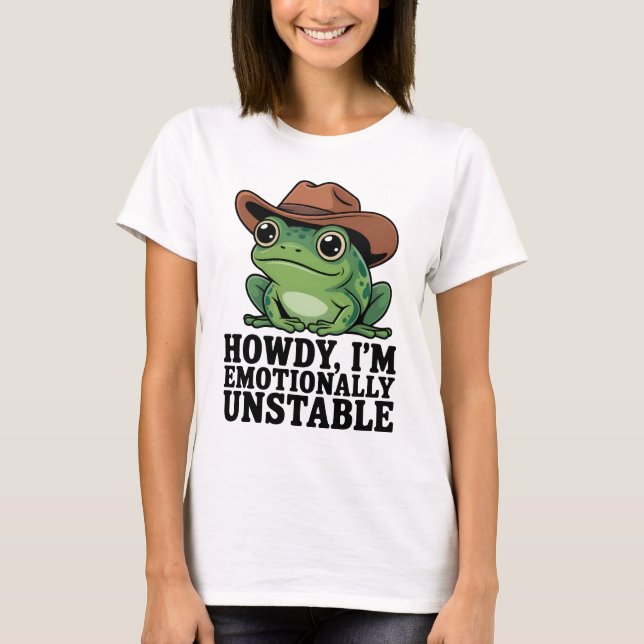 Cumprimentos, sou a Camisa de Sapo Emocionalmente  (Frente)