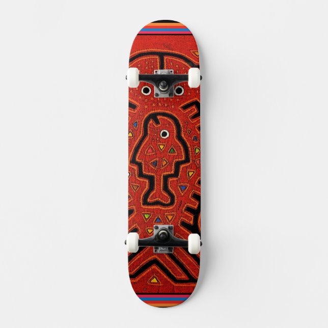 Cuna Tribal Skate Peixe Skateboard (Frente)