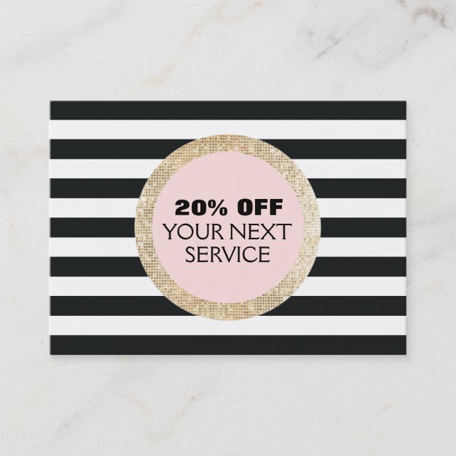 Cupão de Desconto do Cliente de Sequências Dourada (Frente)