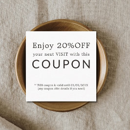 Cupão de Desconto do Salão Simples Moderno