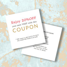 Cupão de Desconto do Salão Simples Moderno