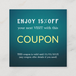 Cupão de Desconto do Salão Simples Moderno