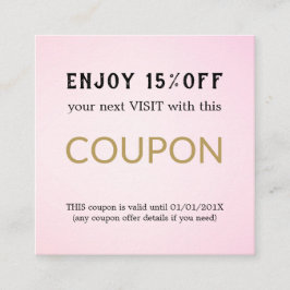 Cupão de Desconto do Salão Simples Moderno