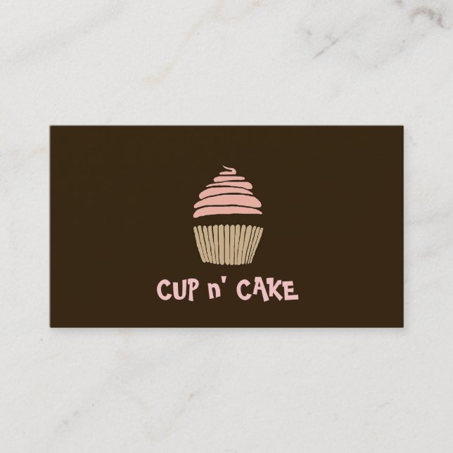 Cupcake, Bolo, Cartão de visita de padaria (Frente)