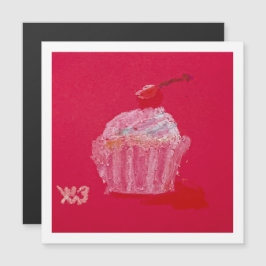 Cupcake com cobertura de morango