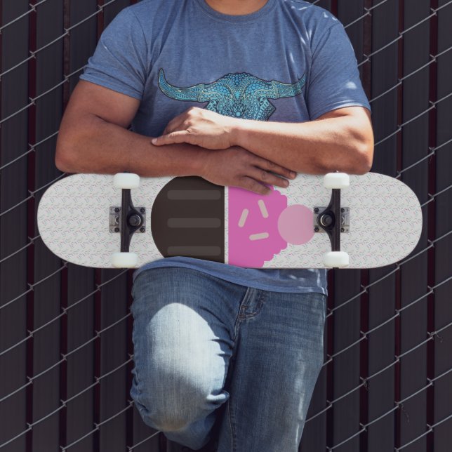 Cupcake com Nome de Cobertura Purpurina Skate (Ao ar livre 3)