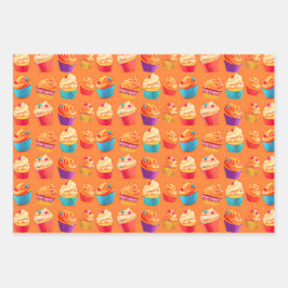 Cupcake de aniversário colorido, cor-de-rosa, lara