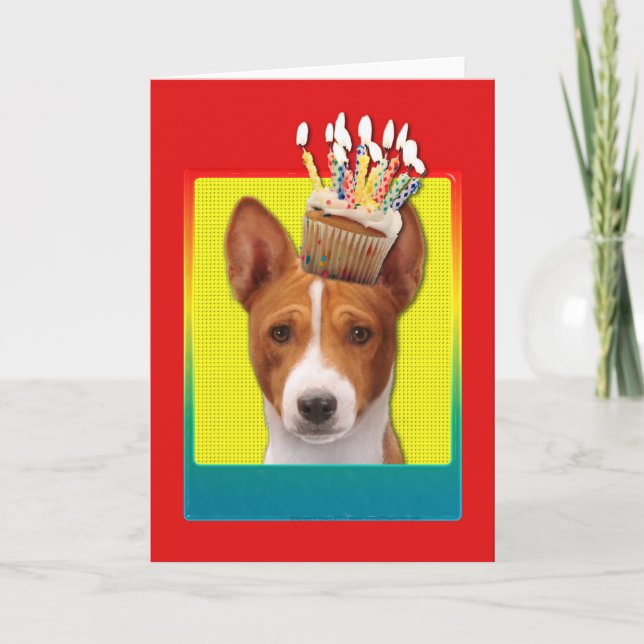 Cupcake de Convite - Basenji (Frente)