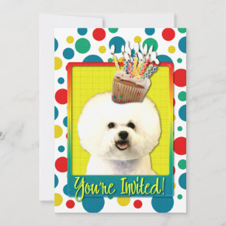 Cupcake de Convite - Bichon Frise