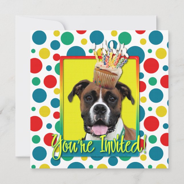 Cupcake de Convite - Boxer - Vindy (Frente)