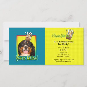 Cupcake de Convite - Cão de Montanha Bernês