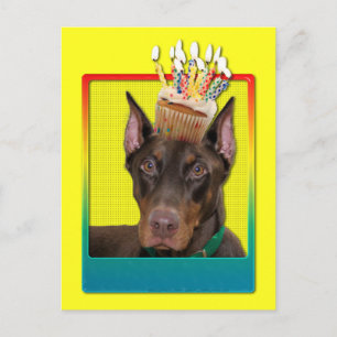 Cupcake de Convite - Doberman - Red - Rocky