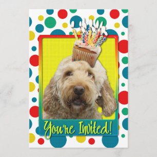 Cupcake de Convite - GoldenDoodle