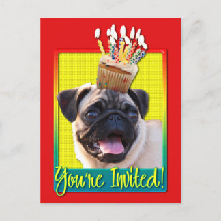 Cupcake de Convite - Pug