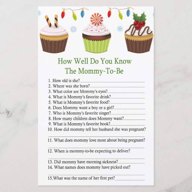 cupcake de natal como você conhece chá de fraldas (Frente)