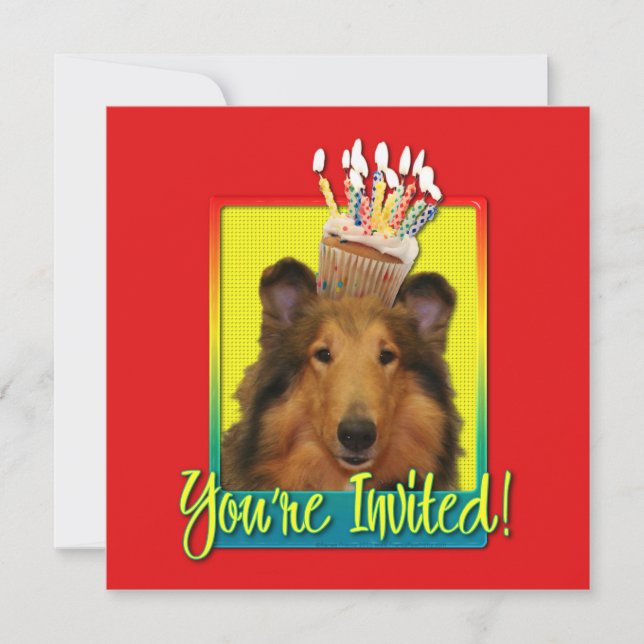 Cupcake do convite - Collie - Natalie (Frente)