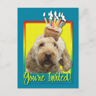 Cupcake do convite - GoldenDoodle