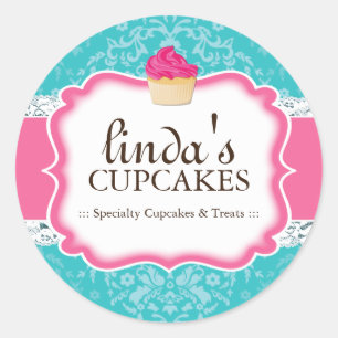 Cupcake e sobremesa - etiquetas de empacotamento