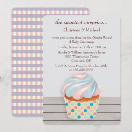 Cupcake Mistério Gênero Revelar Convite
