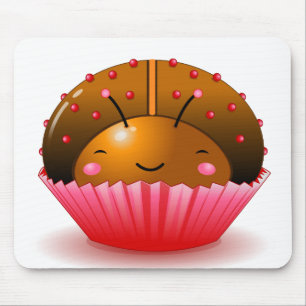 Cupcake Mousepad do joaninha do chocolate