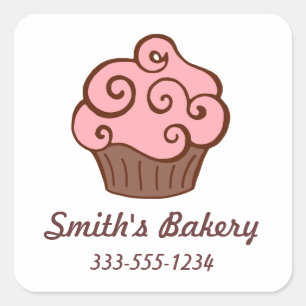 Cupcake personalizado de autocolantes comerciais