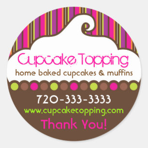 Cupcake que cobre etiquetas retros