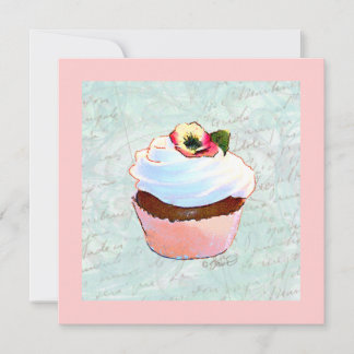 Cupcake rosa de chocolate francês