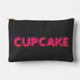 Cupcake Rosa Preto Texto Personalizado