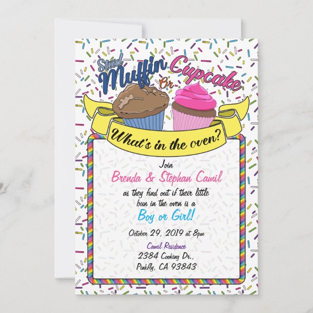 Cupcake Sexo Convite para Apresentação de Proposta (Frente)