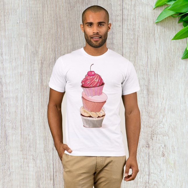 Cupcake Stack Mens T-Shirt (Criador carregado)