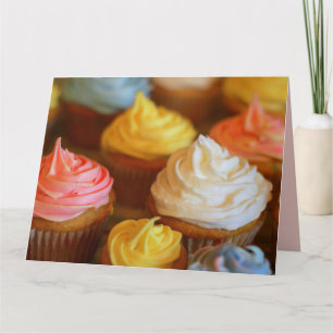 CUPCAKES ANIVERSÁRIO DO cupcake CARTÃO GREETING DO