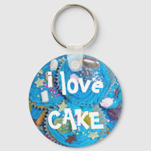 Cupcakes azuis chaveiro