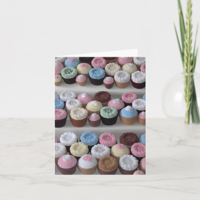 Cupcakes! Cartão de nota (Frente)