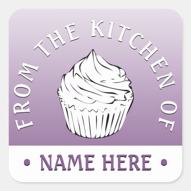 cupcakes da cozinha dos autocolantes (Frente)