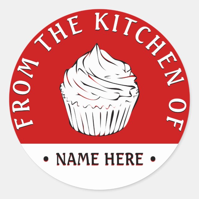 cupcakes da cozinha dos autocolantes (Frente)